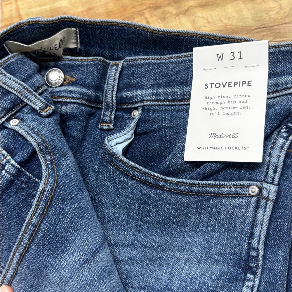 Madewell High Rise Stovepipe Jeans - Picture 4 of 5